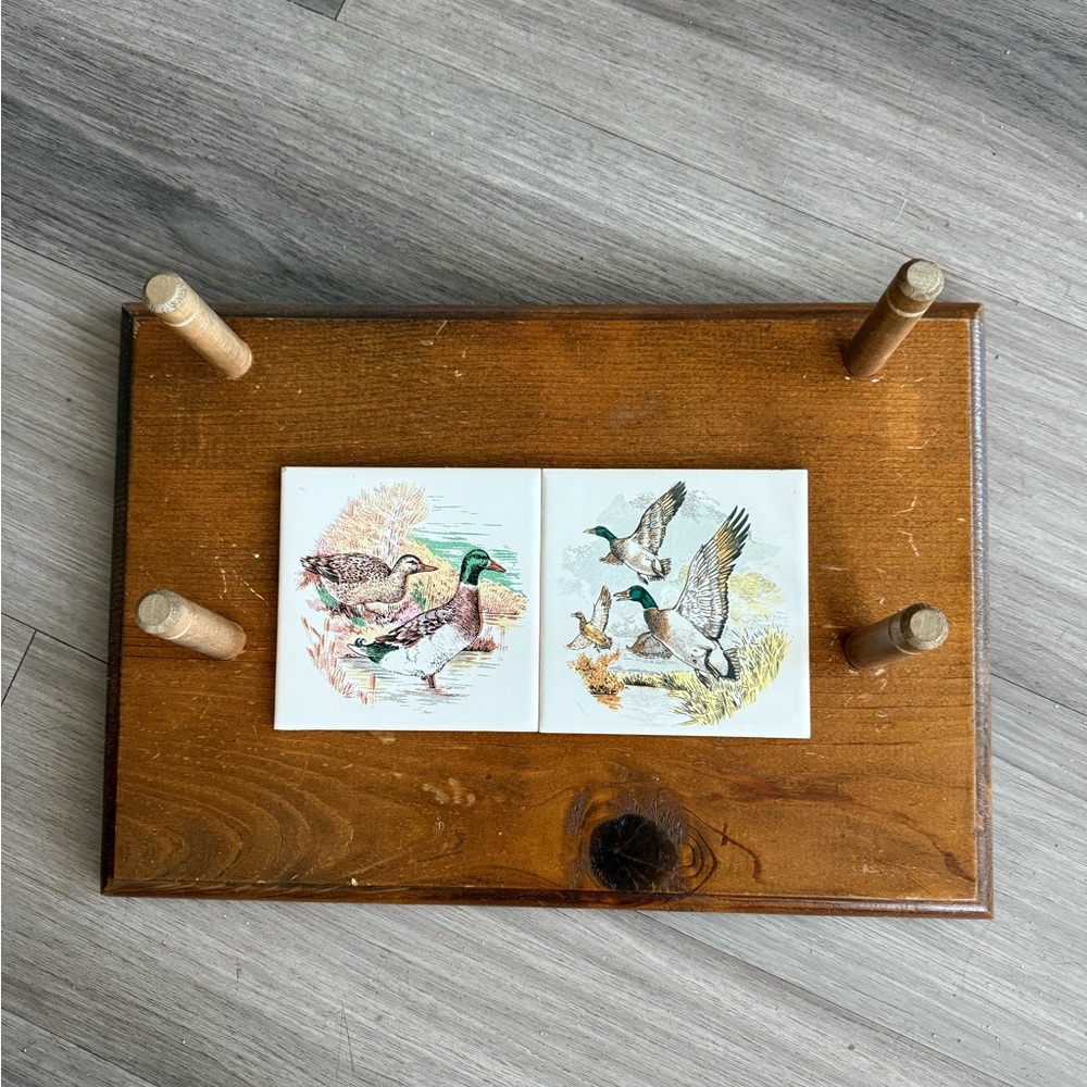 Mallard Duck Wall Decor With Pegs
